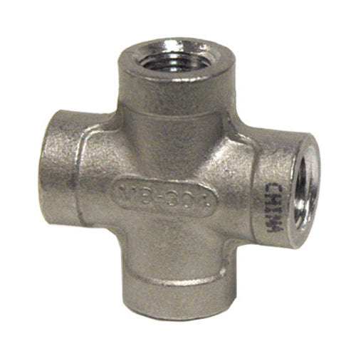 3/8" Schelule 40 NPT 304 Stainless Steel Cross
