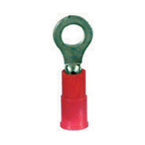 22-18 Gauge Ring Terminal #8 Stud Pvc Insulated Red