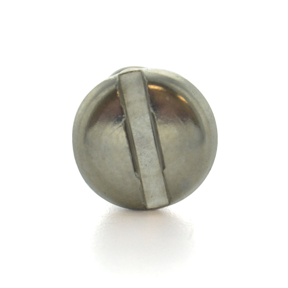 #10-24 x 1 Inch Coarse Plain 18-8 (A2) Stainless Steel Slotted Drive Pan Head Machine Screw