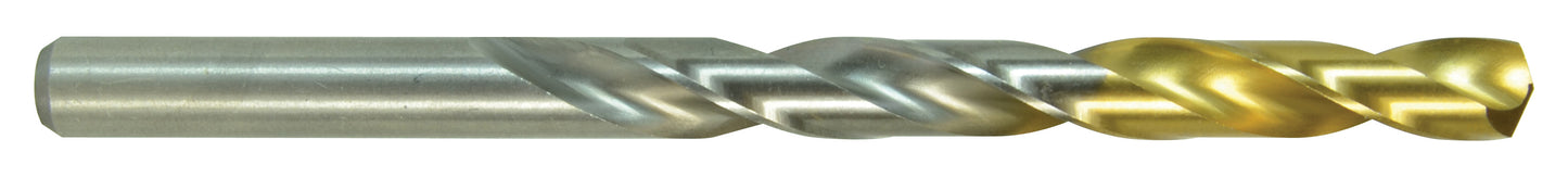 3/16 Inch Wolverine 135-Degree Point Jobber Length Hss Drill Bit Tin Coated Tip