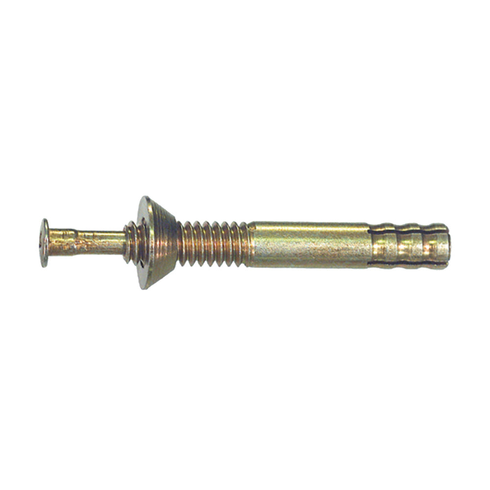3/8 Inch x 3-1/2 Inch Zinc and Yellow Dichromate Carbon Steel Drive Pin Security Anchor