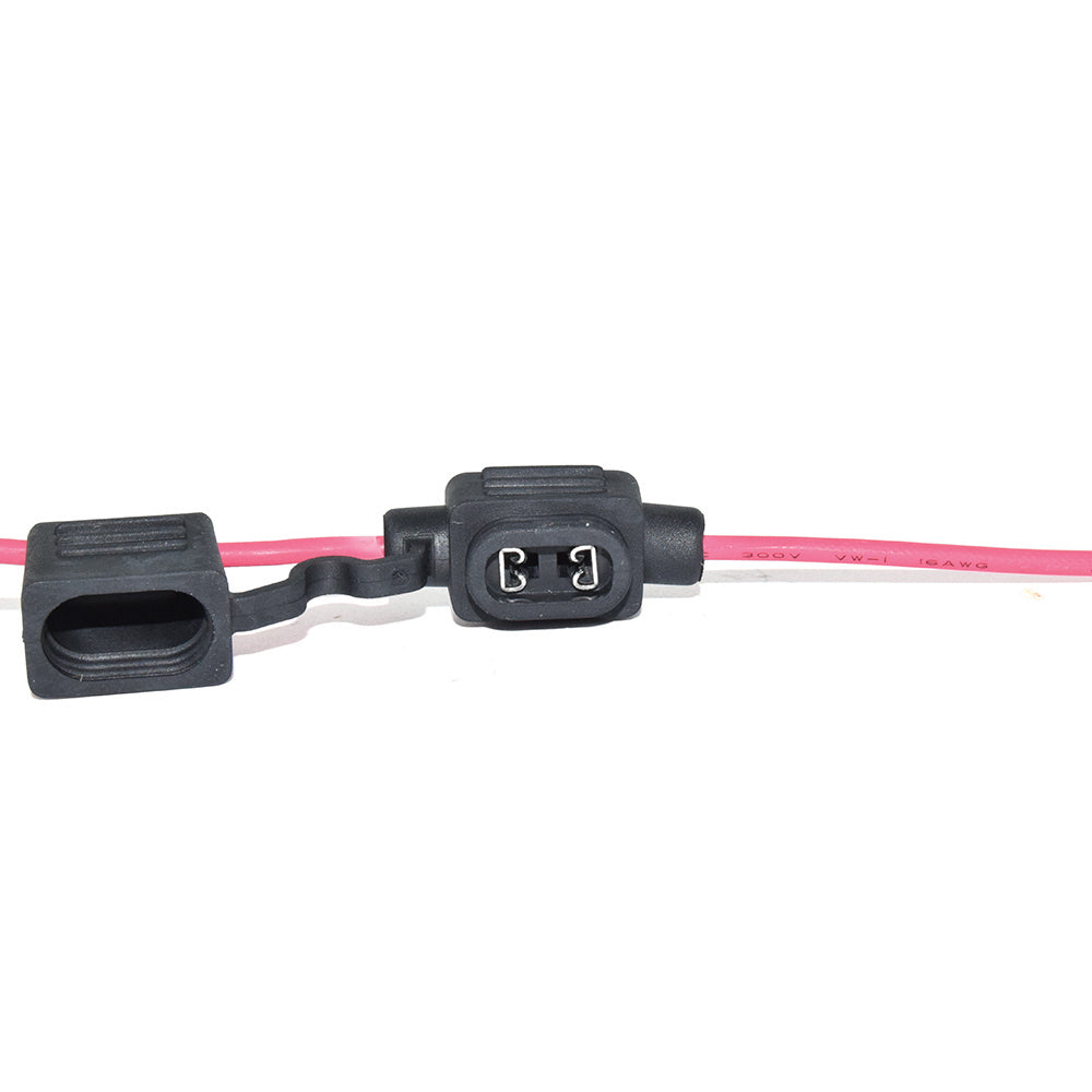 32 Volt Micro Fuse Holder with Cover with Two 4 Inch Lead Wires #16