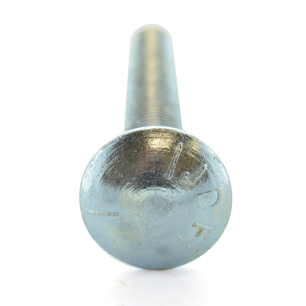1/2-13 x 5 Inch Coarse Zinc Plated Grade 5 Round Head Carriage Bolt