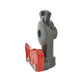 1/2-14 NPTF (National Pipe Taper Fuel) Red Urethane Seal Plated Aluminum Emergency Premium Gladhand