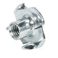 M10-1.5 Coarse 4 Prongs Zinc Plated Steel Straight Barrel T-Nut