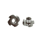 M10-1.5 Coarse 4 Prongs Zinc Plated Steel Straight Barrel T-Nut