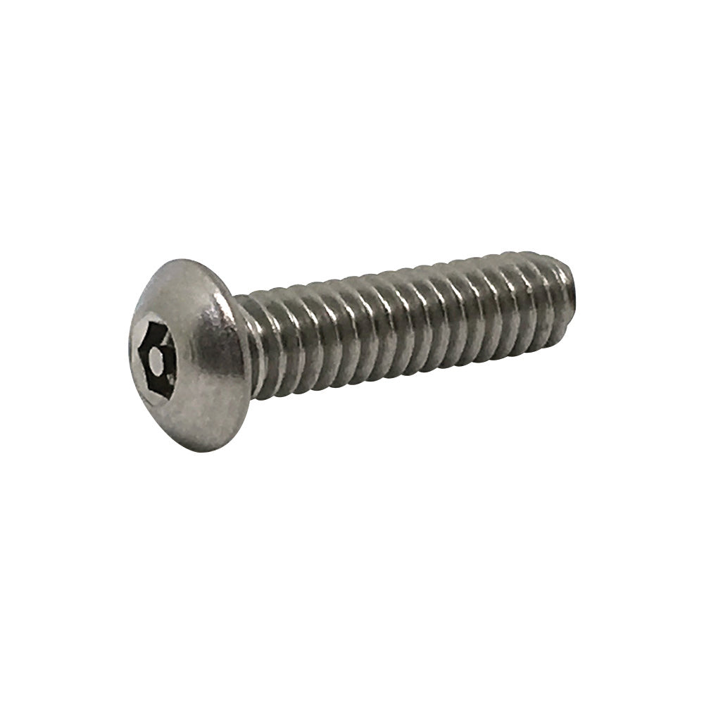 #6-32 x 1-1/4 Inch Stainless Steel Hex Pin Button Head Tamper Resistant Machine Screw