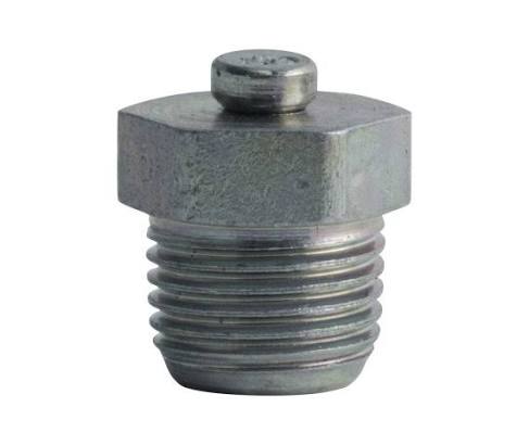 1/8-27 Zinc Yellow Steel Straight Top Safety Vent Heritage Grease Fitting