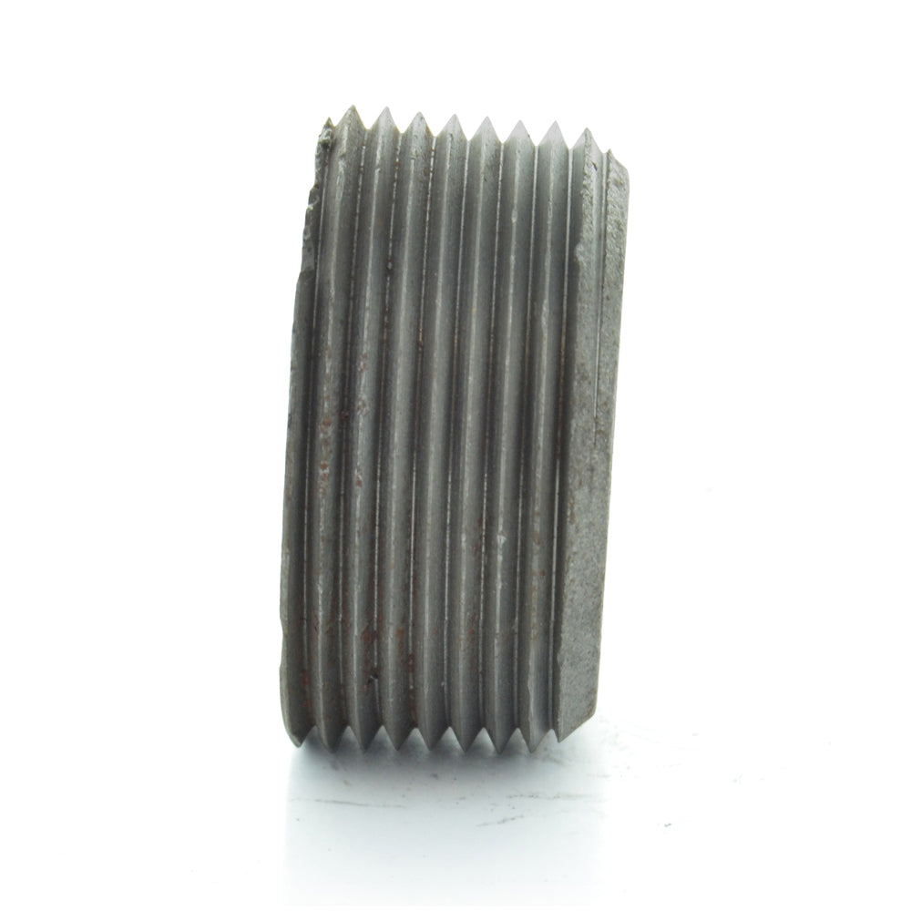 1-1/2 Inch Sch 40 Mnpt Black Welded Malleable Iron Square Head Pipe Plug