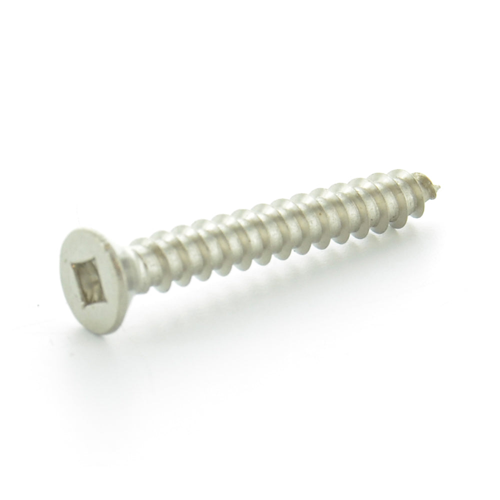 #8 x 1 Inch Plain 18-8 (A2) Stainless Steel Flat - Countersunk Head Type-Ab Self-Tapping Sheet Metal Screw