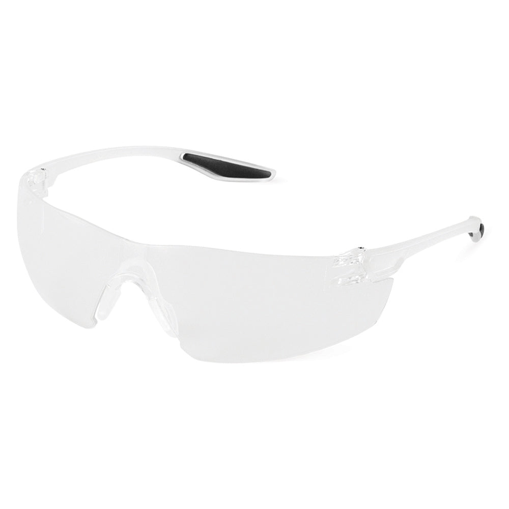 Discus Clear Lens, Frosted Clear Frame Safety Glasses