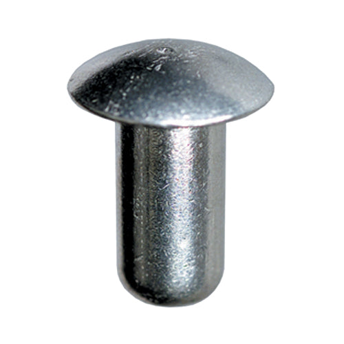 1/4 Inch Dia x 1/2 Inch Hard Alloy Aluminum Universal Head Solid Rivet