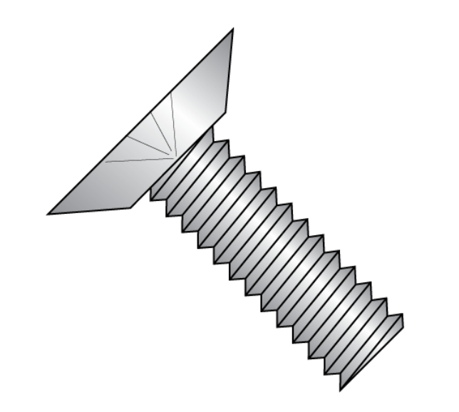 #12-24 x 1/2 Inch Coarse Plain 18-8 (A2) Stainless Steel #3 Phillips Drive Flat Countersunk Head Machine Screw Undercut