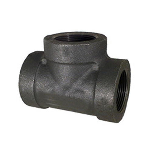 2 Inch Sch 80 Threaded Black Malleable Iron Straight Tee