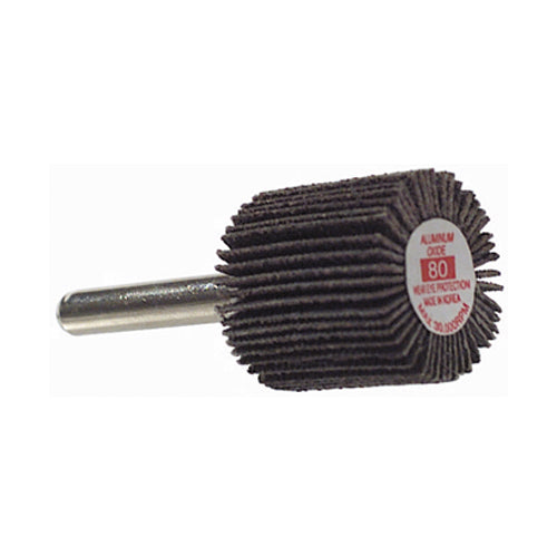 3 Inch x 1 Inch 80 Grit Aluminum Oxide Flap Wheel.