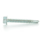 #10-16 x 1 Inch Zinc Plated Low Carbon Steel #3 Point Indented Hex Washer Head Self-Drilling Tek Screw