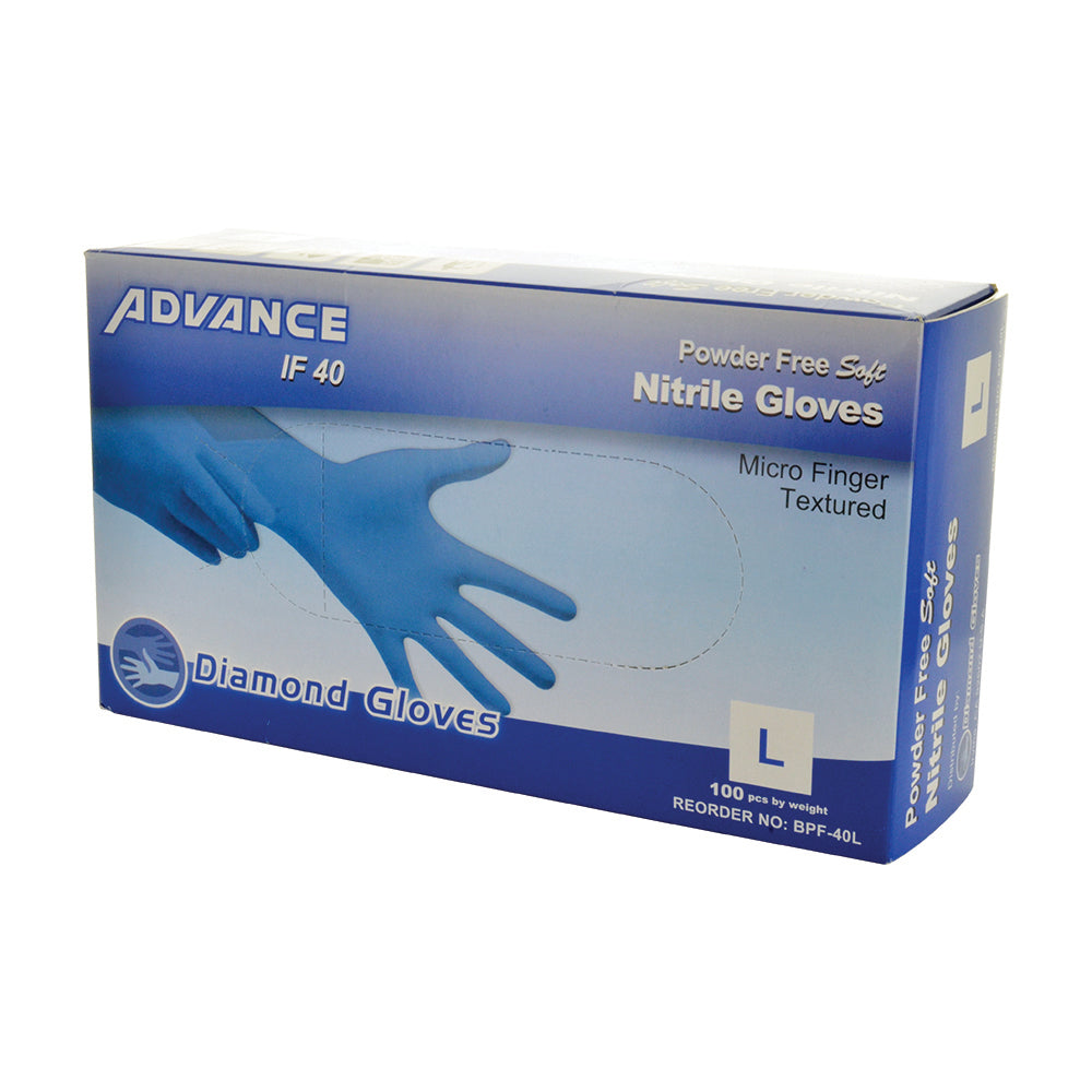 Exam Powder Free Blue Nitrile Glove Medium