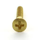 #6 x 1/2 Inch Plain Brass Phillips Oval Head Wood Screw