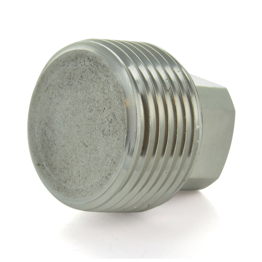 2" Schedule 80 316 Stainless Steel Heavy Duty Square Plug