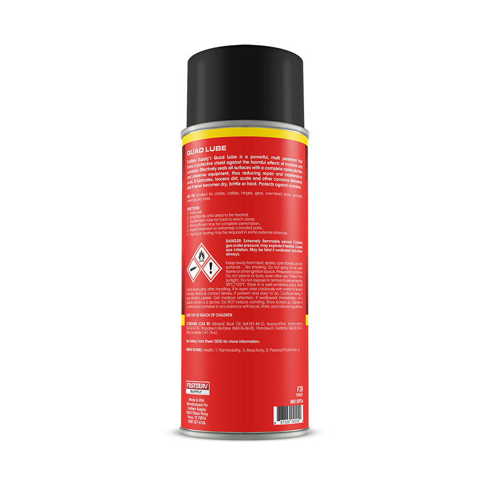 FastServe Quad Lube Penetrant/Lubricant - 12oz.