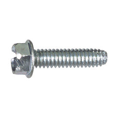 #12-24 x 1/2 Inch Coarse Zinc Plated Steel Type F Point Hex Washer Head Thread Cutting Screw