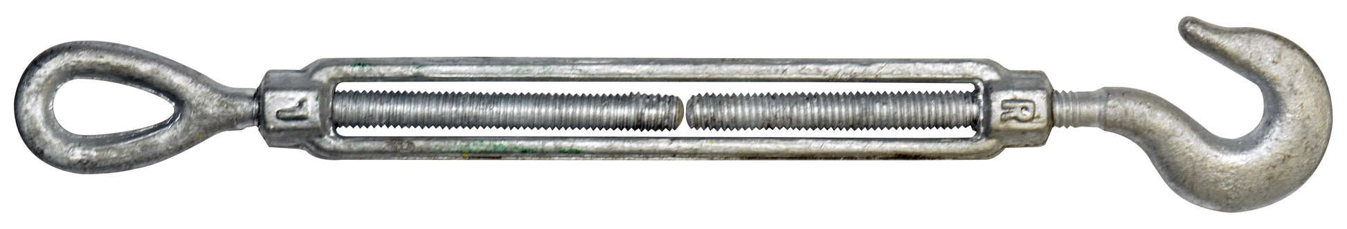 5/8 Inch x 12 Inch Hot Galvanized 1030 Carbon Steel Hook and Eye Turnbuckle