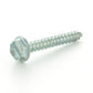 #10-16 x 2 Inch Zinc Plated Low Carbon Steel Indented Hex Washer Head Type-Ab Self-Tapping Sheet Metal Screw