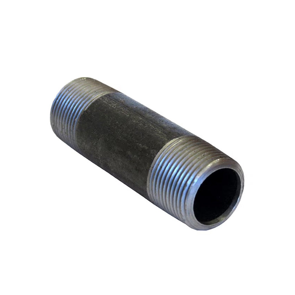 1-1/4" X 5" Schedule 80 Male NPT Black Welded Carbon Steel Pipe Nipple USA