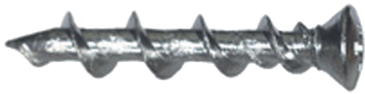 3/16 Inch x 1-1/4 Inch Chrome Plated Concrete Screws Wall-Dogâ„¢ Anchor - 100 Per Box.