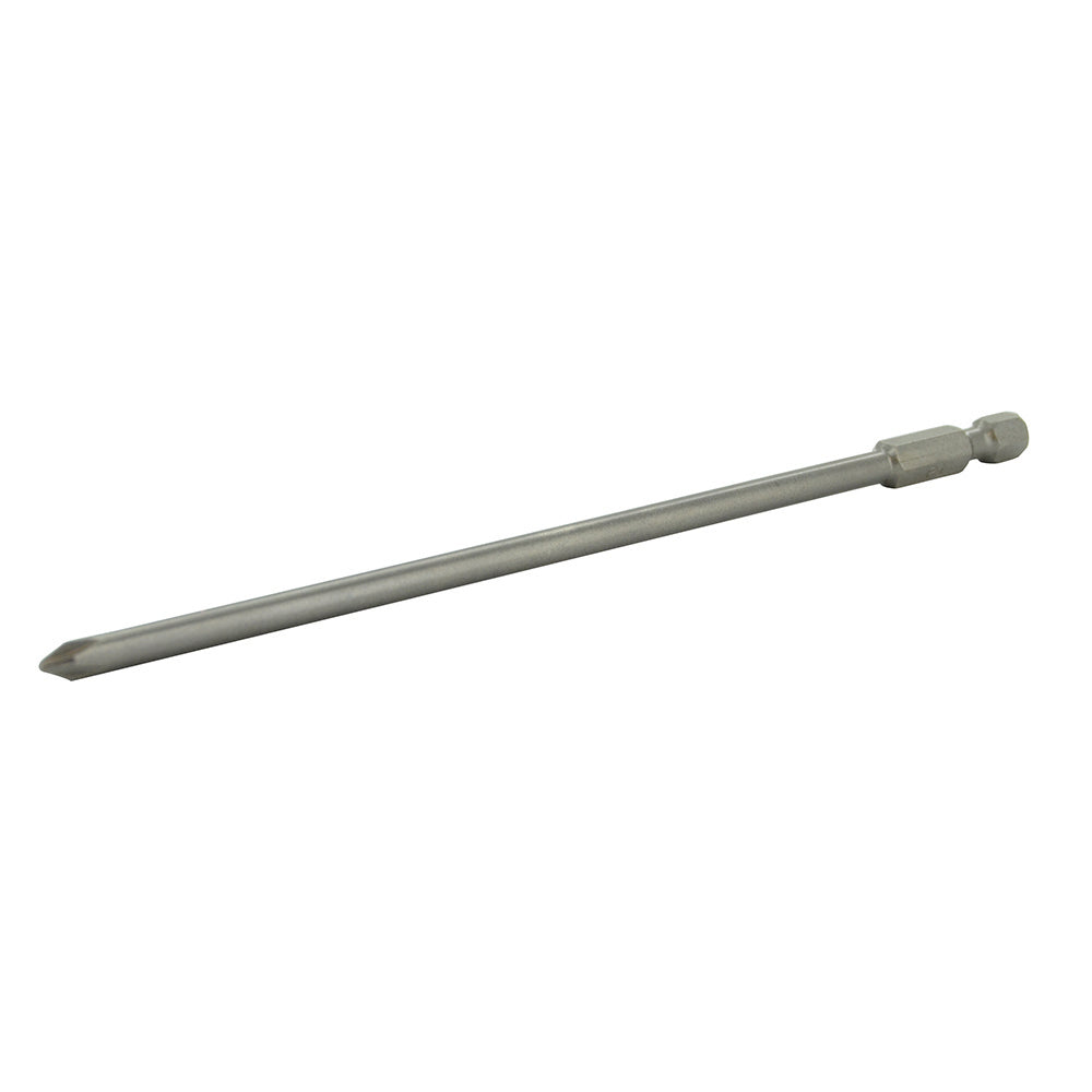 PhillipsÂ® Drive 1/4 Inch Shank #1 Tip 6 Inch Length Gunmetal Gray Steel Power Bit