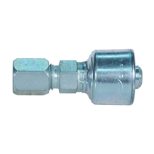 3/8 Inch x 5/16 Inch SAE Male Flareless Assembly Tuffcoat Lead Free MegaCrimp Coupling