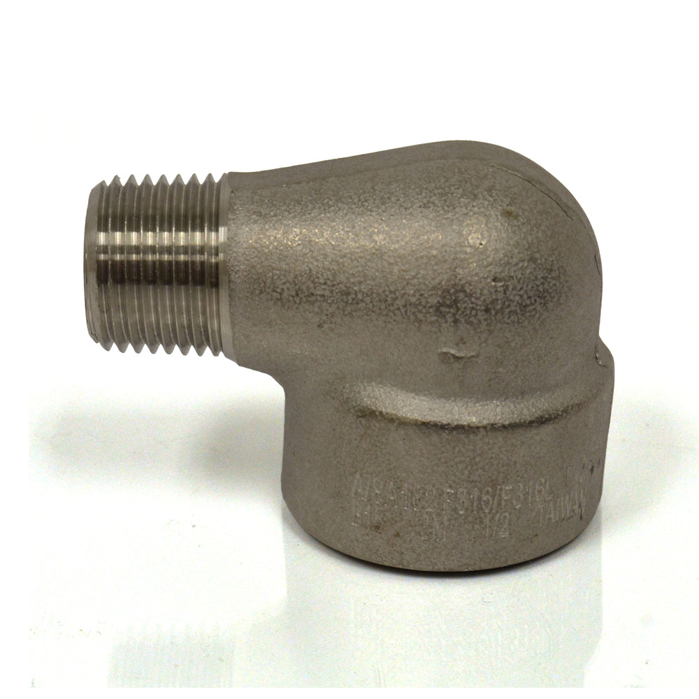 1/4" Schedule 80 316 Stainless Steel Heavy Duty 90 Degree Street Elbow