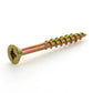 #8 x 3/4 Inch Yellow Zinc Plated Steel Slotted/Phillips Flat Head Wood Screw