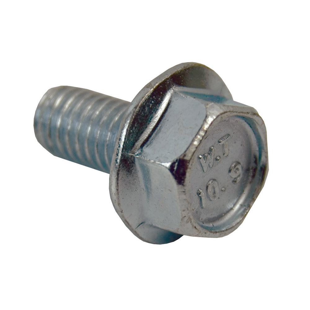 M6 x 1 x 12 mm Coarse Zinc Plated Class 10.9 JIS Indented Hex Flange Bolt