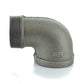 3/8" Schedule 40 Threaded Black Malleable Iron 90 Degree Street Elbow