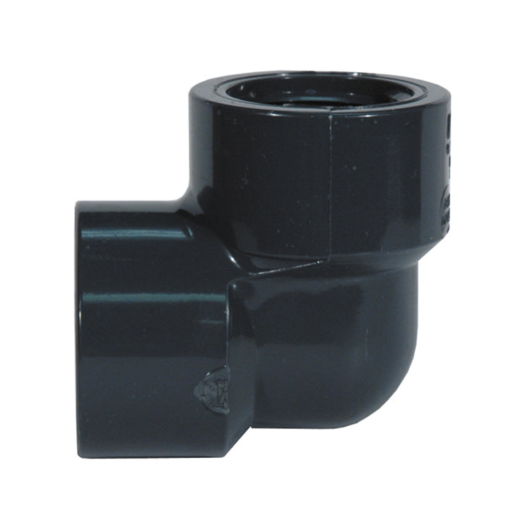 2 Inch Fipt Sch 80 Dark Gray Pvc 90 Degree Elbow