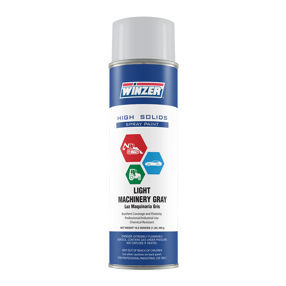 High Solids Gloss Light Machinery Gray Spray Paint - 16 Oz Net Weight