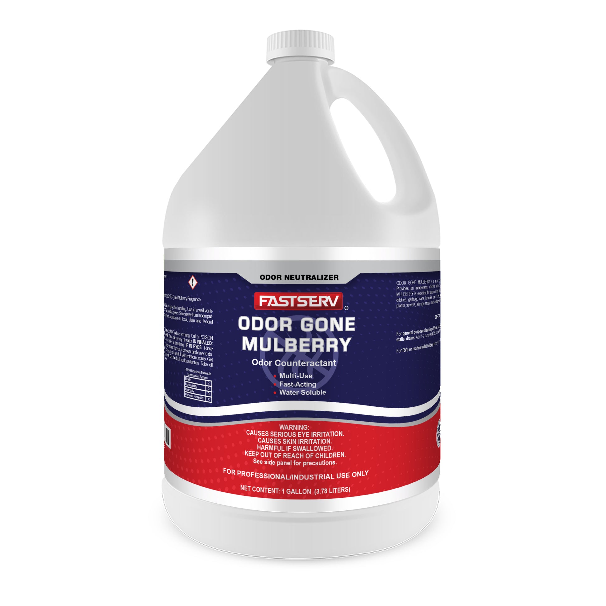 FastServ Odor Gone Odor Counteractant - 1 Gallon Bottle Mulberry Scent