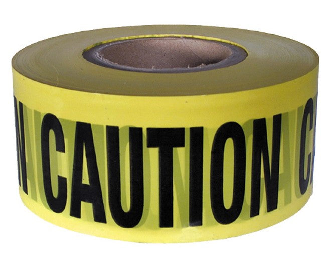 3 Inch x 200 ft Yellow Polyethylene Commercial Grade Barricade Tape