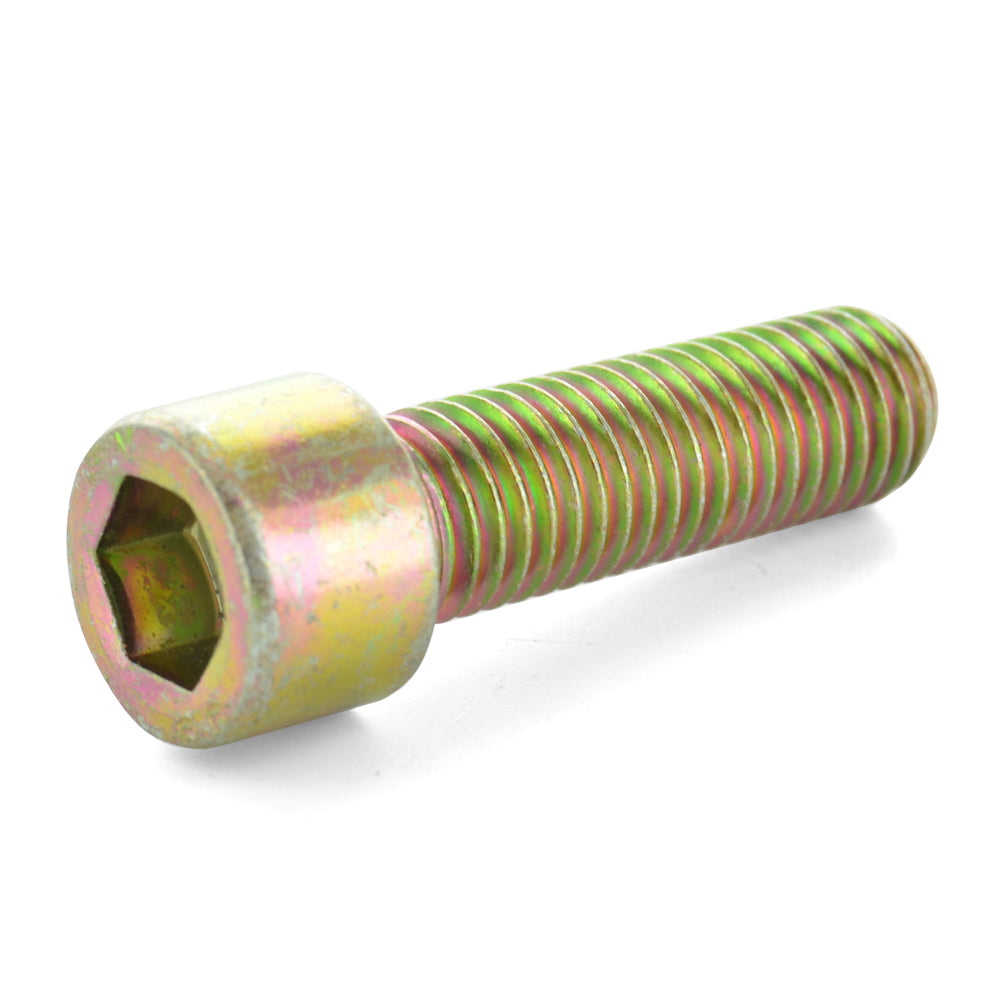 M6 x 1 x 12 mm Coarse Yellow Zinc Alloy Steel Socket Cap Screw
