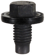 M12 x 1.75 x 15 mm Gray Phosphate Steel Oil Drain Plug With Rubber Molded Gasket Washer