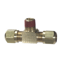 3/8 Inch x 3/8 Inch Brass Male Branch Tee D.O.T. Air Brake Fitting with Sealant