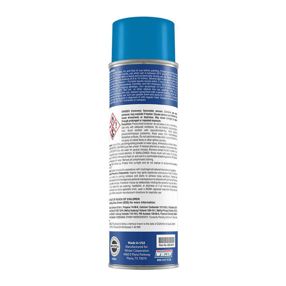 Winzer High Solids Gloss  Lift Equipment Blue (Genie Lift) Spray Paint 16 Oz Net Wt - Aerosol
