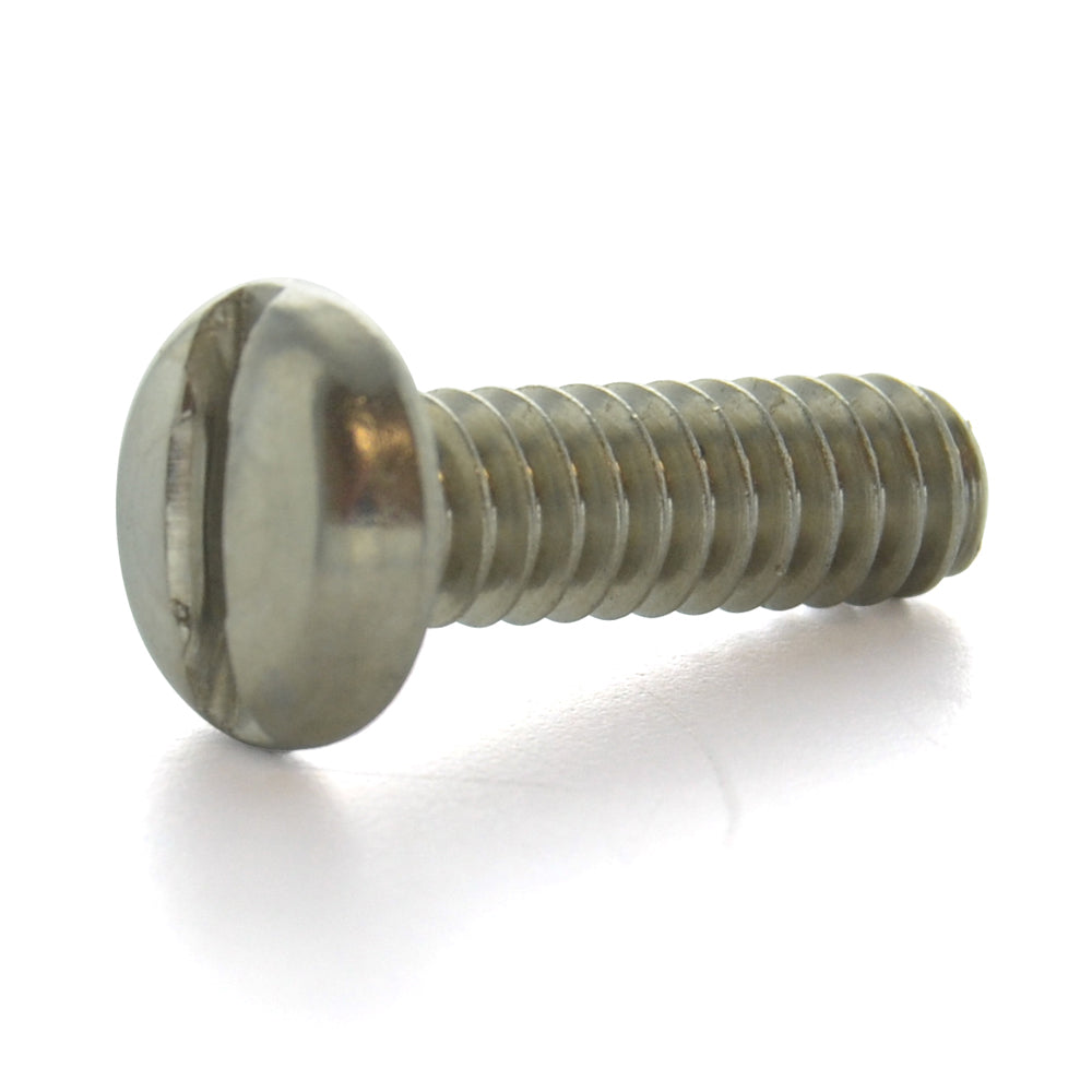 #12-24 x 3/4 Inch Coarse Plain 18-8 (A2) Stainless Steel Slotted Drive Pan Head Machine Screw