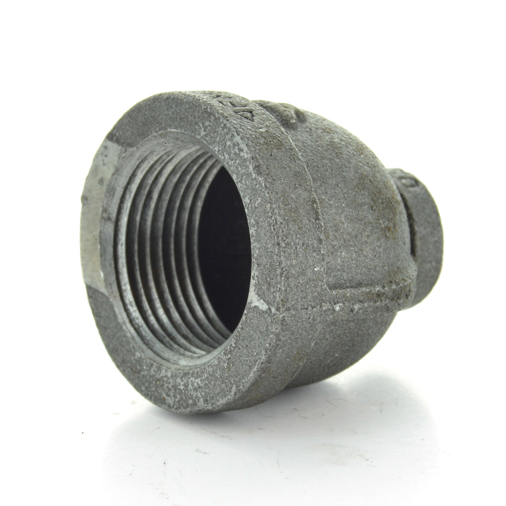 1/4" X 1/8" Schedule 40 Female NPT Black Welded Malleable Iron Reducing Coupling USA