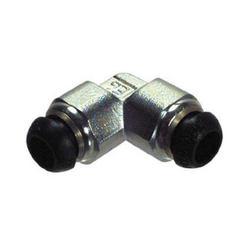 M12 Nickel Plated Brass Push-In Tube Union Elbow