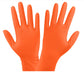 Panther-Guard® High-Visibility Orange Nitrile- Powder-Free- Industrial-Grade- Raised Diamond Pattern- 8-Mil- 9.5-Inch Disposable Gloves - XL