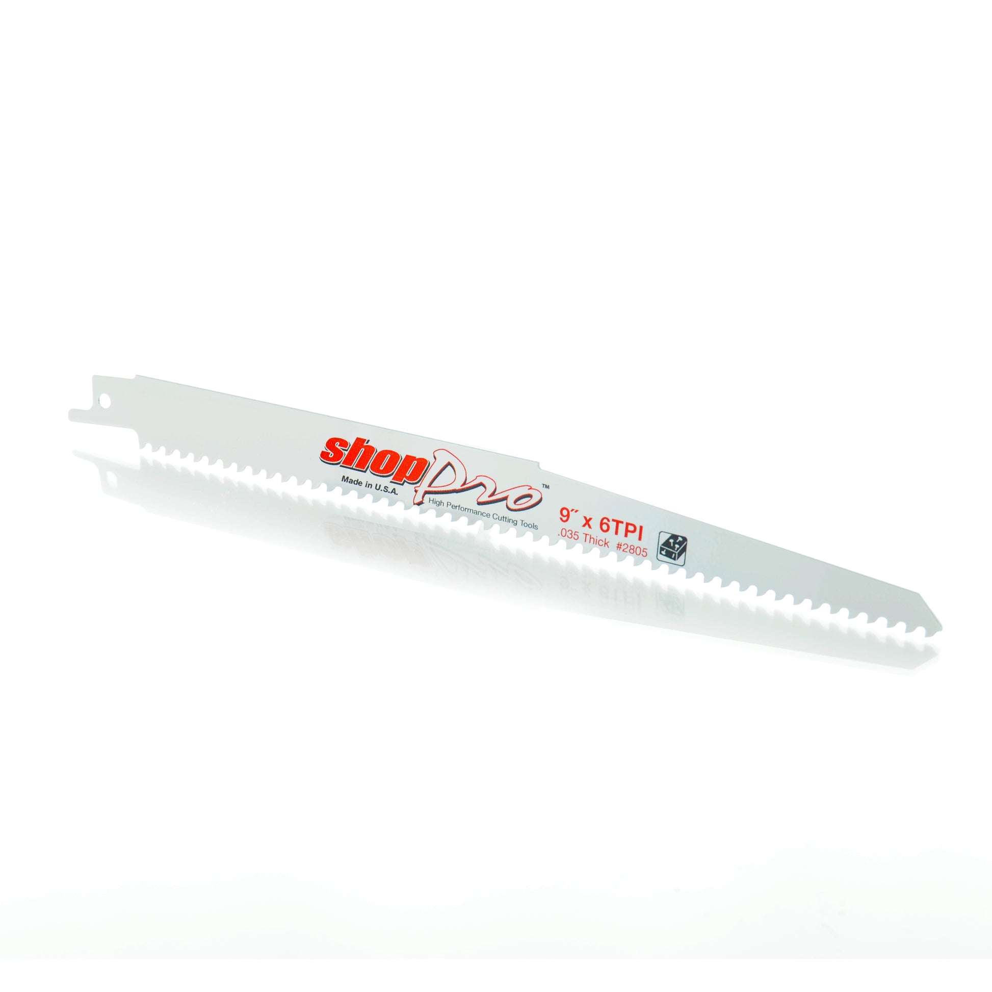 ShopPro 9 x 3/4 x .035 Cobalt Wood Reciprocating Saw Blade - 6 Tpi