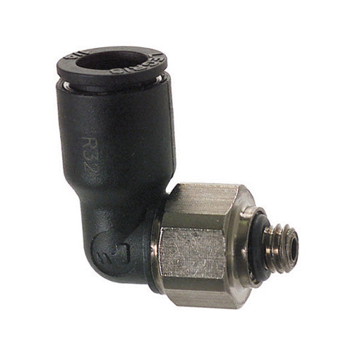 1/8 Inch x 5/16 Inch Male Bspt x Compression Glass Filled Nylon 90 Degree Tube Elbow