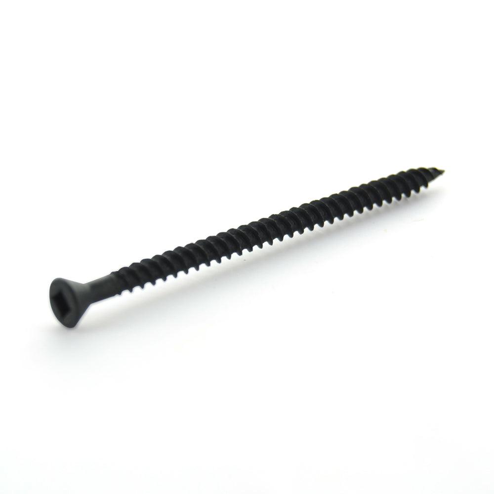#6 x 2-1/4 Inch Sharp Point #1 Square Drive Trim Head Black Phosphate Steel Drywall Screw
